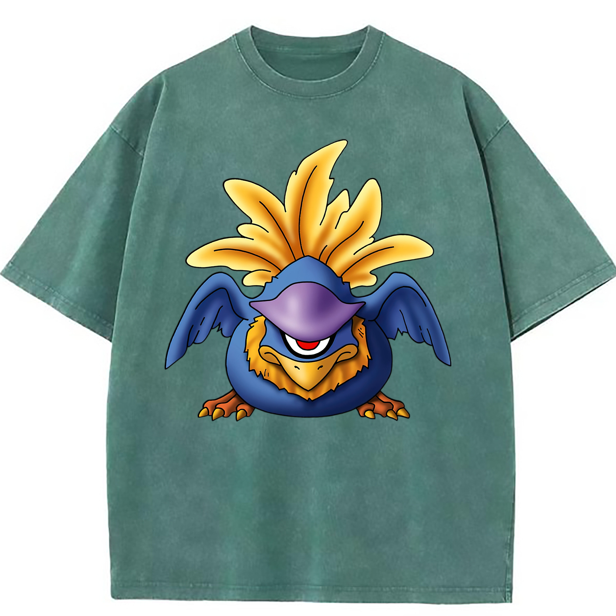 （画像用） ドラゴンクエスト Doragon Kuesuto Dragon Quest 綿100% ヴィンテージ風 半袖Tシャツ（フロントプリント）